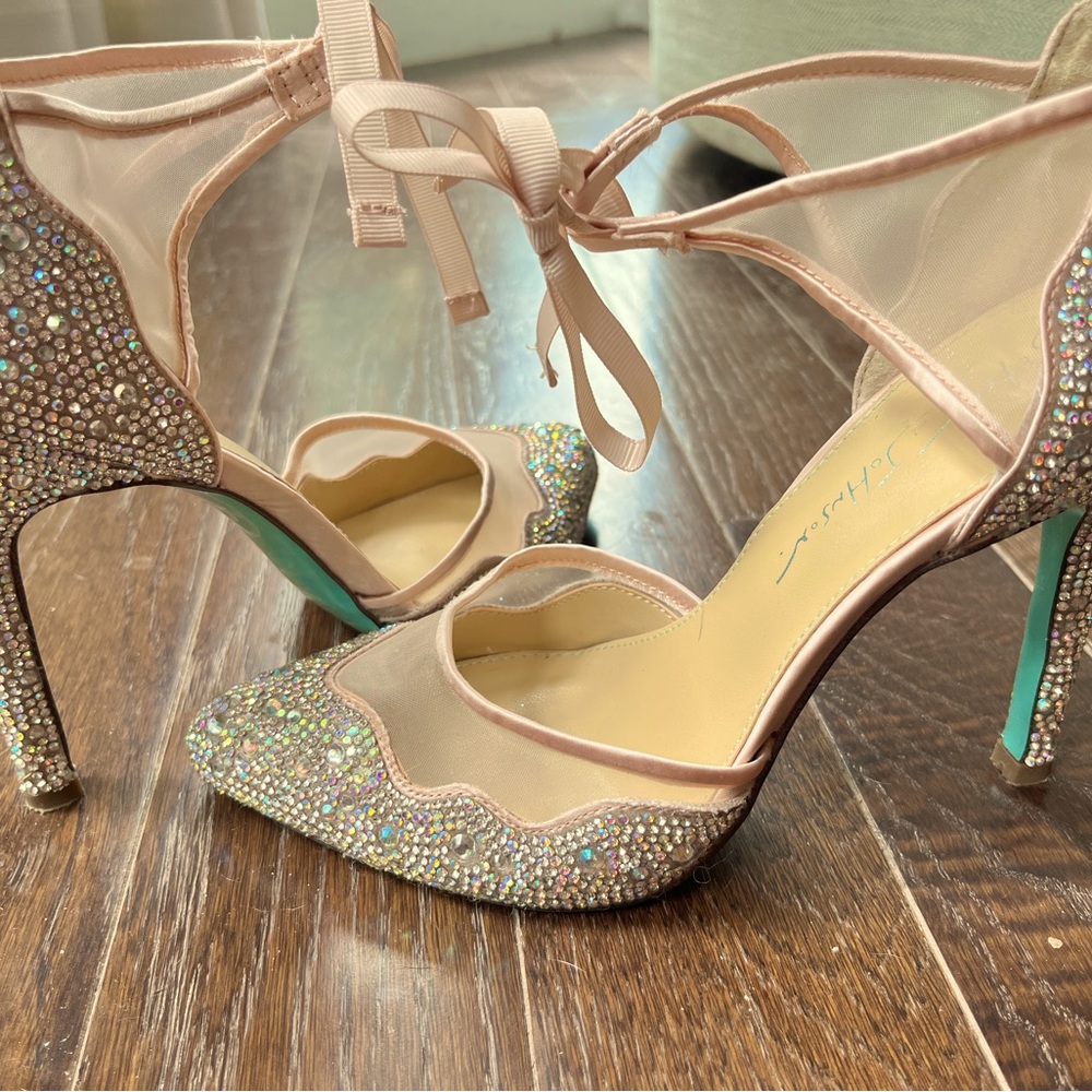 BETSEY JOHNSON CRYSTAL HEELS